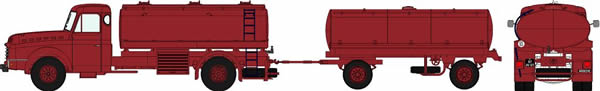 REE Modeles CB-070 - Willeme Wine Tanker Truck + Trailer (Red Preserved by M.Michel)